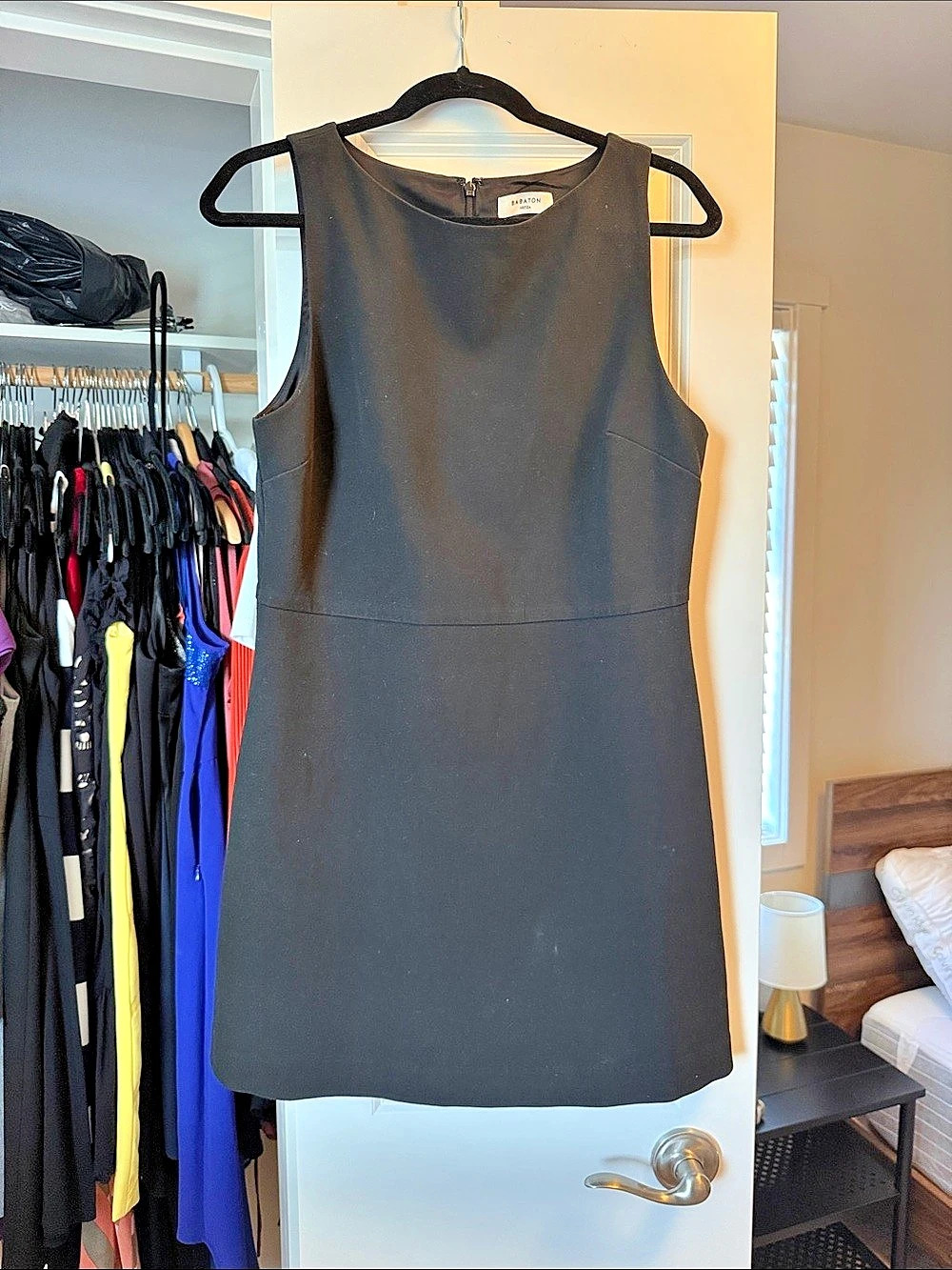 Babaton Sleeveless Mini Dress in Black Size 10 Like New